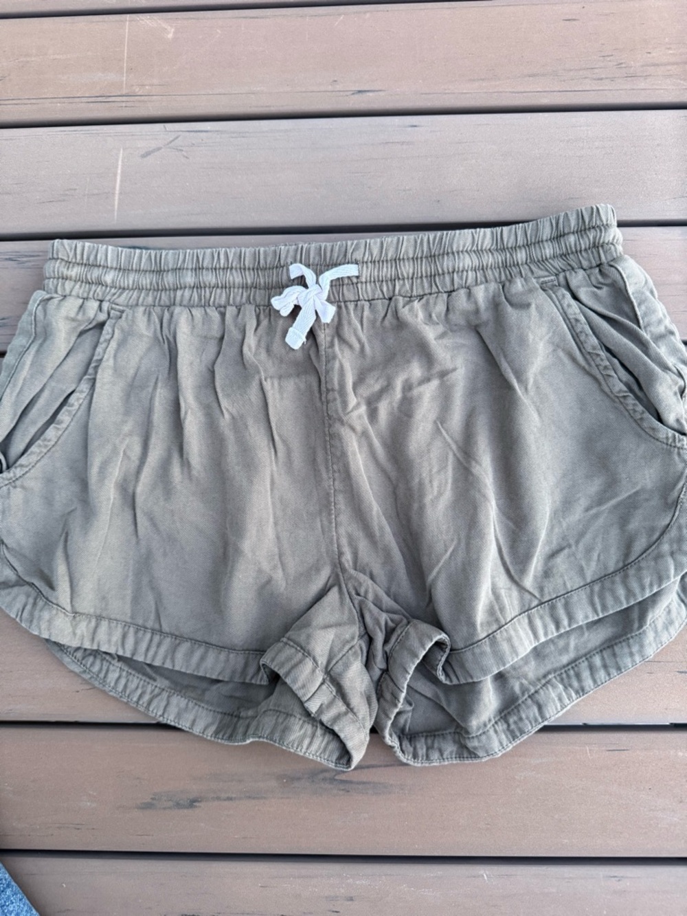 Billabong Road Trippin Olive Green Athletic Drawstring Shorts